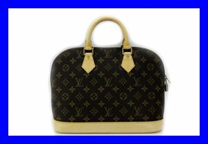 ●本物 美品 ヴィトン アルマ Vuitton ハンドバッグ モノグラム ヌメ革×PVC M51130 バック Z2625