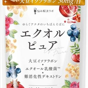エクオール サプリメント 30日分 エクオール乳酸菌 アグリコン型大豆イソフラボン ビタミンB12 美容 15種無添加 国内製造