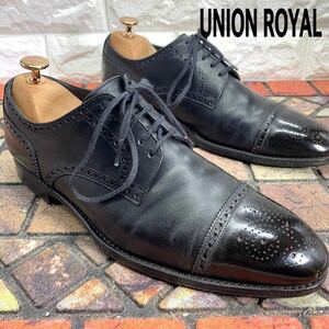 UNION ROYAL ユニオンロイヤル　別注　ビジネスシューズ　革靴　レザー　靴　シューズ　7 25.0cm ブラック　黒　メンズ　即決