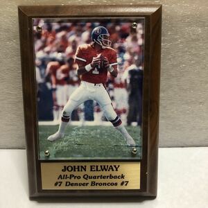 マニア必見！激レア！NFL！Denver Broncos！JOHN ELWAY！ジョン エルウェイ！ミニ装飾額！AllーPro！Quarter back！当時物！入手困難品！