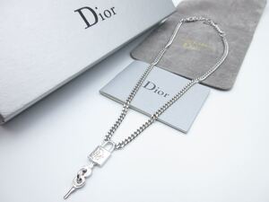 【極上美品】保証書付き Christian Dior ネックレス ロゴ クリスチャン ディオール ヴィンテージ アクセサリー レディース 結婚式ed-14-2