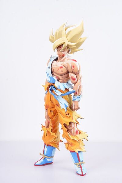 ドラゴンボールZ 伝説の超サイヤ人 孫悟空 二次元彩色 リペイント フィギュア