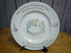 Qk219 Wedgwood Peter Rabbit Original Bread Plate 1993 ピーターラビット ウェッジウッド 1993年 英国製 ヴィンテージ