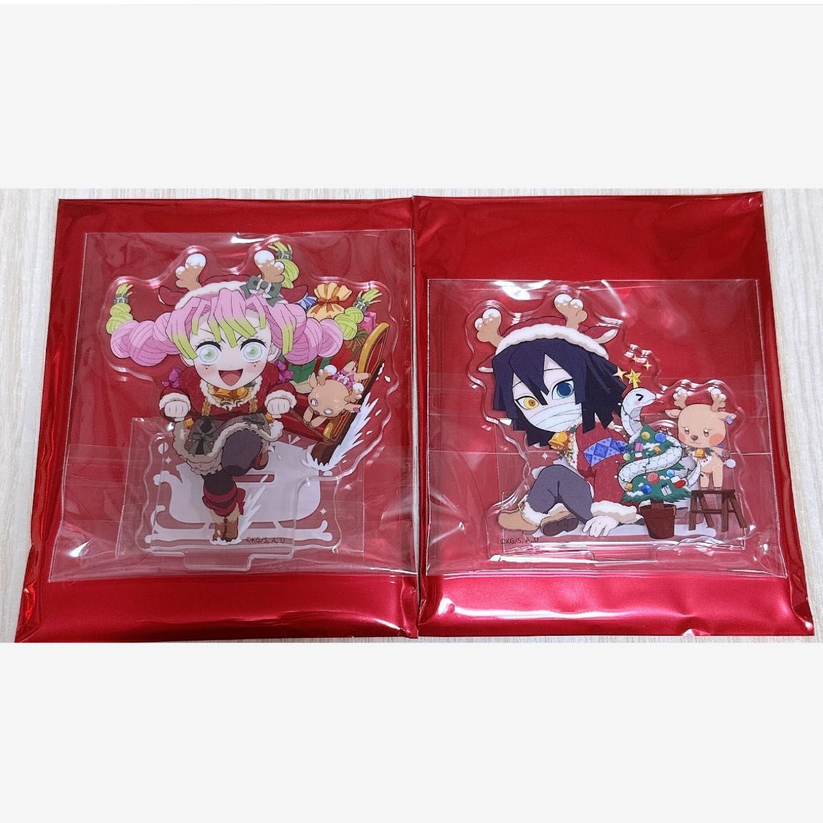 鬼滅の刃 伊黒小芭内 甘露寺蜜璃 クリスマス アクリルスタンド ufotable