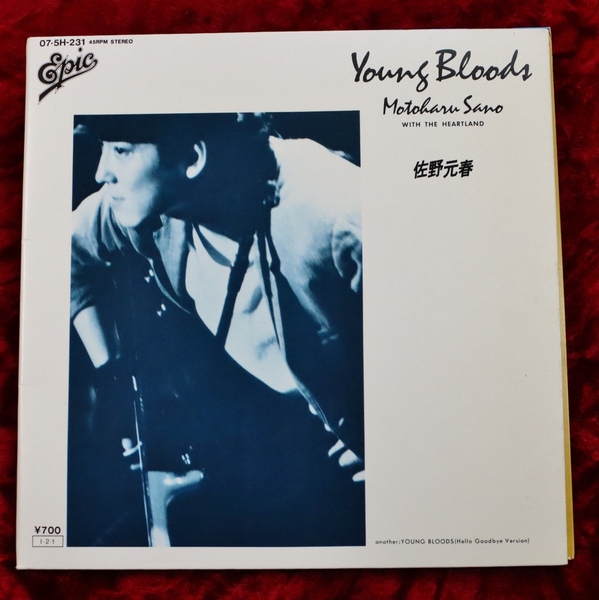 佐野元春/Motoharu Sano 【Young Bloods】 07・5H-231 アナログシングルレコード 送料込み　20L17009