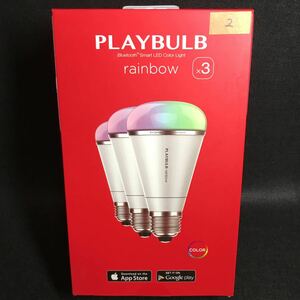 未使用 MiPow マイポー PLAYBULB rainbow Bluetooth Smart LED 3個セット 照明 ライト アプリ連動LEDライト 2