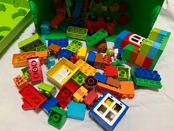 LEGO Duplo レゴ デュプロ ブロック 大量 まとめ売り 緑コンテナ