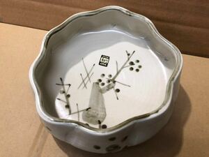 Art hand Auction ◆New product◆Shinano ware/Hand-painted/Serving bowl/1 item◆18.4cm x height 6.8cm◆Dessert bowl◆Kappo/Ryokan/Kaiseki/Dining hall◆Unused/In stock/Price reduced/Please see product description◆, Tableware, Japanese tableware, others