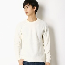 53%OFF!! MORGAN HOMME モルガンオム 完売 クルーネック ニット ホワイト M ラス1!_画像1