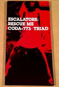 CDシングル(8㎝)▲ESCALATORS / RESCUE ME◎ZOOCO 笹路正徳 堀越昭宏▲良好品！