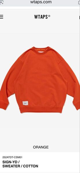 25AW WTAPS SIGN-YD SWEATER COTTON XL ダブルタップス スウェット