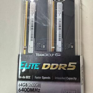 TEAMGROUP ELITE DDR5 64GB (2x32GB) 6400MHz Pc5-51200 新品未使用