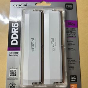 ②Crucial DDR5 PRO SERIES 64GB (2X32GB) 6400MT/s (新品未使用)