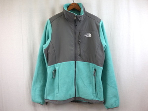 THE NORTH FACE ノースフェイス デナリフリースジャケット(女性 M)グレー×エメラルドグリーン