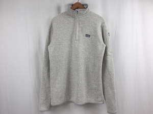 Патагония ■ Лучший свитер Половина почтовой куртки песок Бежевый/L Сделан в 2008 году Флис Патагонии