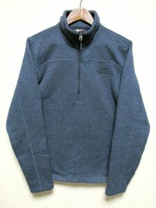 ★美品★THE NORTH FACE ノースフェイス ハーフジップ フリース シャツ S★ダークブルー系 プルオーバー アウトドア 保温性抜群 状態良好