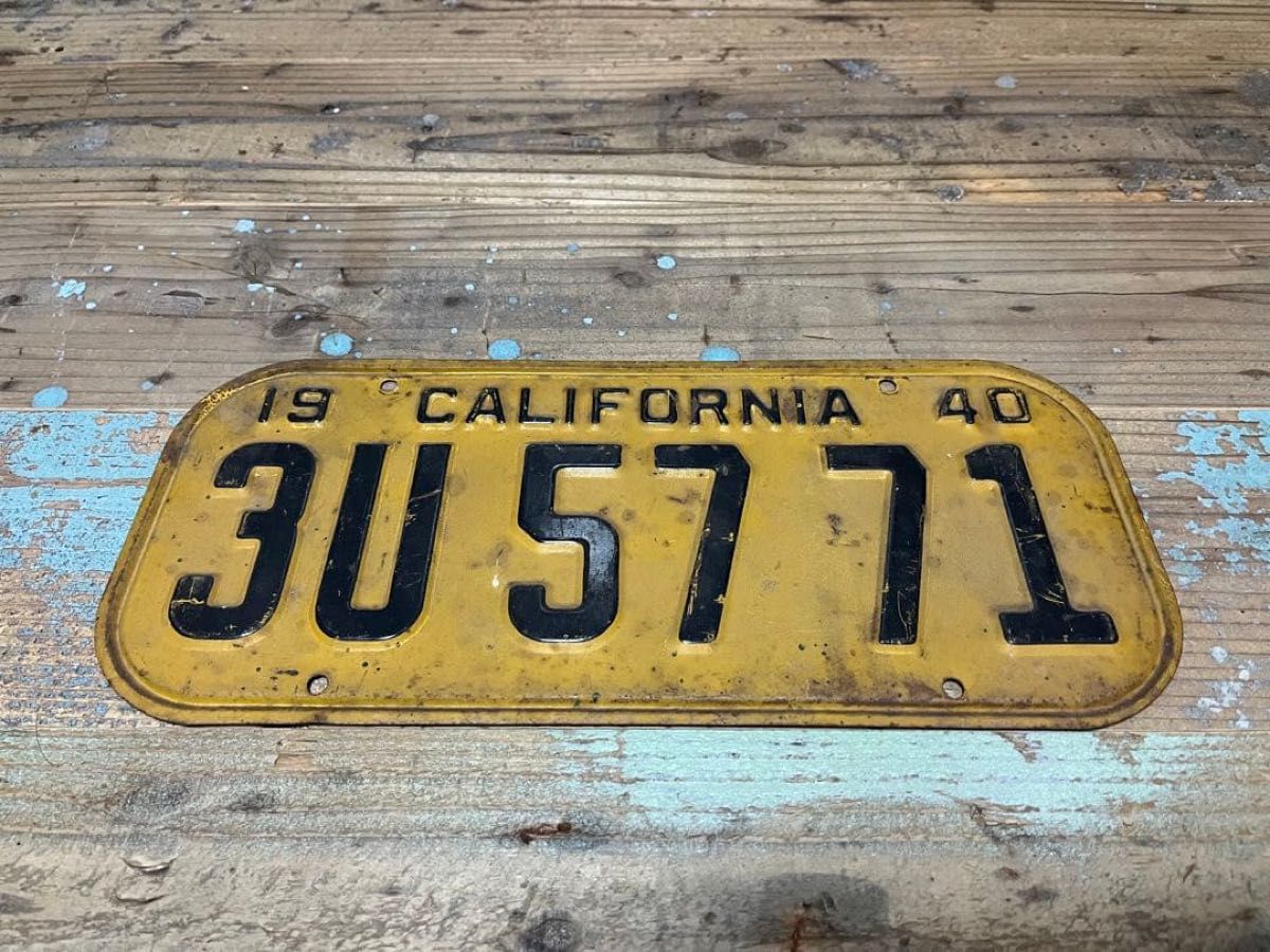 激レア　カリフォルニアナンバープレート プレート カリフォルニア