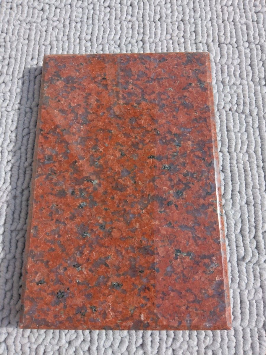 天然御影石 インド産 表面側面鏡面磨き プレート　本磨き　高級 御影石　15cmX10cmX1cm 