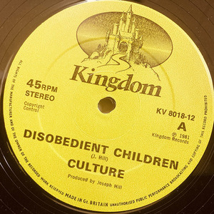★即決 Culture / Disobedient Children - Revolutionaries / Out of Order Dub オリジナル12UK