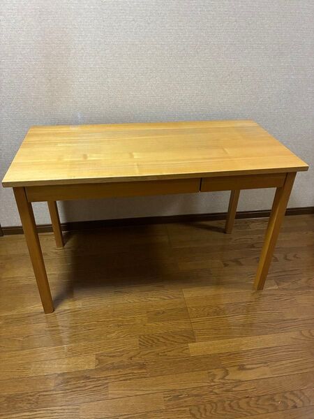 無印良品 タモ材デスク 学習机 木製机 引き出し付 110×55cm