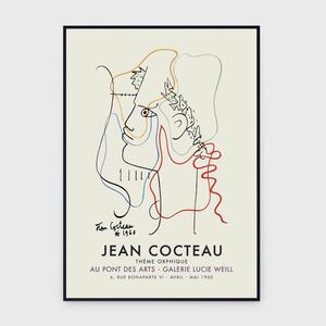 Jean Cocteau Galerie Lucie Weill Paris 1960 アートポスター バンクシー 芸術 展示会 インテリア モダン バスキア ヘリング クリムト