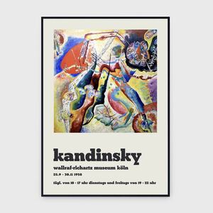 Wassily Kandinsky Wallraf-Richarz-Museum Koln 1958 展示会ポスター モダンアート アートポスター インテリア 芸術 ピカソ