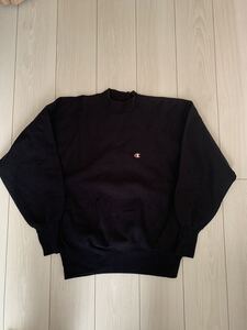 90s 真っ黒 極上コンディション チャンピオン リバース モック Champion USA製 ビンテージ 無地 vintage 黒 black ブラック アメリカ製