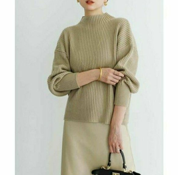 アーバンリサーチ 冬 ボトルネック リブ ニット 長袖