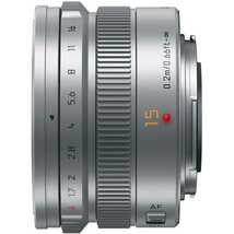 パナソニック Panasonic LEICA DG SUMMILUX 15mm F1.7 ASPH. ライカ 単焦点レンズ シルバー ミラーレス カメラ 中古_画像2