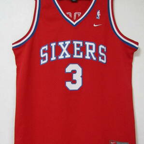 ■良品 NBA 76ers IVERSON　アレン・アイバーソン　NIKE製　SIXERS シクサーズ　ナイキ　ユニフォーム　ジャージ　ゲームシャツ　刺繍