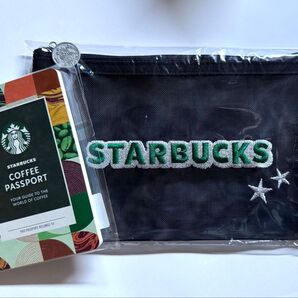 【2点セット】 STARBUCKS スターバックス メッシュポーチ ブラック コーヒーパスポート