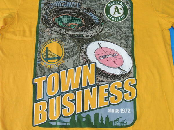 Used NBA ゴールデンステイト・ウォリアーズ+MLB オークランド・アスレチックス Tシャツ(M)非売品Golden State Warriors Oakland Athletics