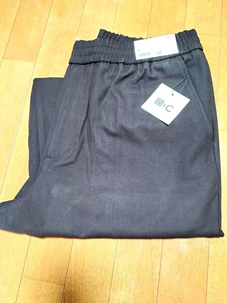 ユニクロ C イージーワイドテーパードパンツ ダークブラウン XL