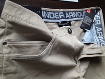 【既決USA】アンダーアーマー ★ UNDER ARMOUR@完売刺繍【UA】ロゴ入チノパン【UA Men's Droit Straight Chino Pants】 Khaki @US36x30_画像7