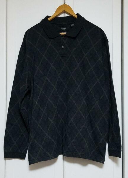 haggar EST.1926 長袖シャツ黒色・ XLサイズ 大きめサイズ