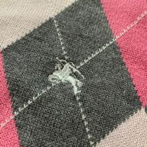 美品 Burberry Black Label バーバリー ブラックレーベル アーガイル柄 コットンニット メンズ 2サイズ ゴルフに最適 golf_画像5