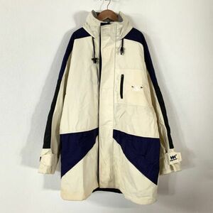 雰囲気抜群 90s OLD HELLY HANSEN H/H ヘリーハンセン セーリングギア マウンテンパーカー ビッグサイズ メンズ L オフホワイト ネイビー