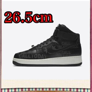 送料無料NIKE AIR FORCE 1 HIGH BLACK 黒AF1 アンディ