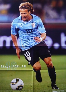 Двойной плакат Фолран (представитель Уругвай) Швиньестигер (Германская сборная) Неиспользованный 140 иен.