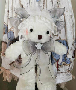  bag Lolita bear soft toy pochette .roli lady's race Angel roli.taLolita ribbon teddy bear pouch ga- Lee 