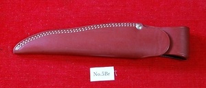 No.5Br 牛革ナイフケース。Brown Col・Blade:10cm~12cm用