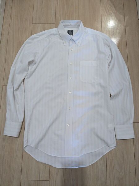 長袖シャツ ボタンダウン ストライプ ワイシャツ ブリックハウス 東京シャツ ノンアイロン