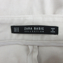 ザラ ベーシック ZARA BASIC パンツ ガウチョ ワイド 七分丈 無地 スエード調 XS ベージュ /YS18 レディース_画像6