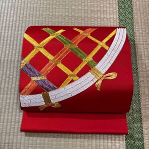 名古屋帯松葉仕立て太鼓柄12073