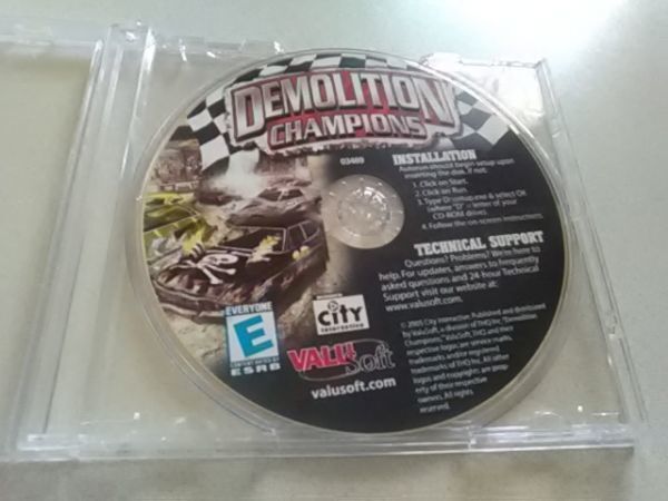 【送料込】　Demolition Champions　デモリション　チャンピオン　詳細不明　ディスクのみ　ジャンク扱い　日本語版ではありません