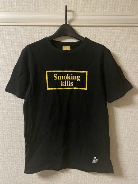 FR2 エフアールツー Tシャツ カットソー 半袖 Smoking Kills プリント クルーネック 丸首 黒 ブラック L
