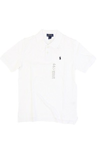 新品 アウトレット 1588 XL(18-20)サイズ ボーイズ 半袖 シャツ polo ralph lauren ポロ ラルフ ローレン 白