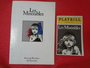 『レ・ミゼラブル プログラム 1988年NYブロードウェイ劇場』Les Misrables Souvenir Brochure & Synopisis/Playbill Broadway Theater