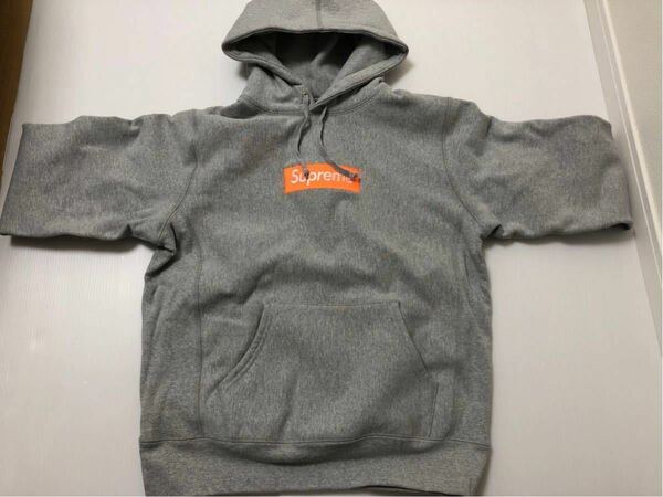 新品 国内正規 Supreme Box Logo Hooded Sweatshirt M Heather Grey シュプリーム ボックスロゴ パーカー hoodie pullover hoody 17 aw