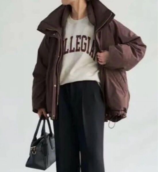 Spick & Span 2WAY撥水ダウンハーフコート ブラウン ダウン 38